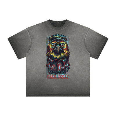 Distressed Streetwear Cartoon Graphic Tee