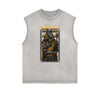 Sleeveless Streetwear Cartoon Graphic Tee