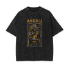 Streetwear Stone Wash Cartoon Pattern Tee
