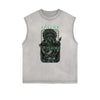 Sleeveless Streetwear Cartoon Graphic Tee