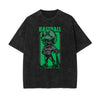Streetwear Stone Wash Cartoon Pattern Tee