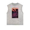 Sleeveless Streetwear Cartoon Graphic Tee
