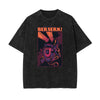 Streetwear Stone Wash Cartoon Pattern Tee