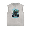 Sleeveless Streetwear Cartoon Graphic Tee