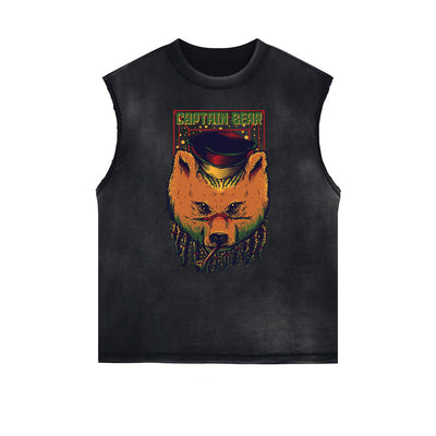 Streetwear Cartoon Graphic Muscle Tank