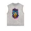 Sleeveless Streetwear Cartoon Graphic Tee