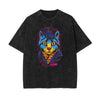 Streetwear Stone Wash Cartoon Pattern Tee