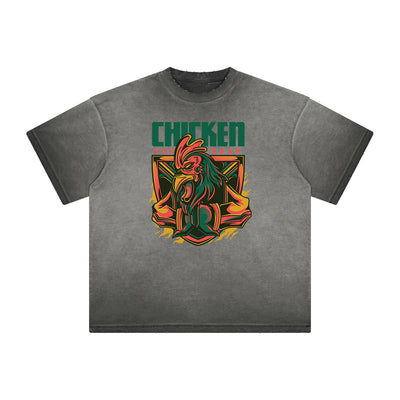 Distressed Streetwear Cartoon Graphic Tee
