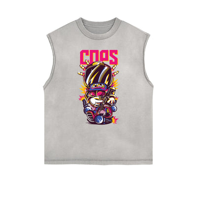 Punk Monster Graphic Muscle Tank