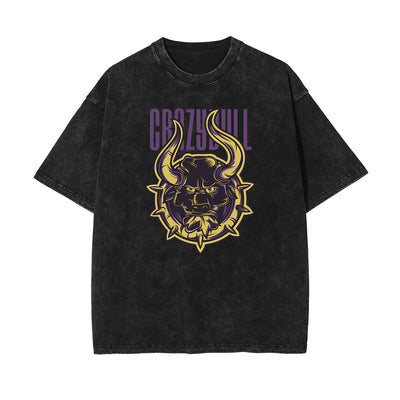 Punk Faded Monster Pattern Tee