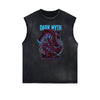 Sleeveless Punk Monster Graphic Tee