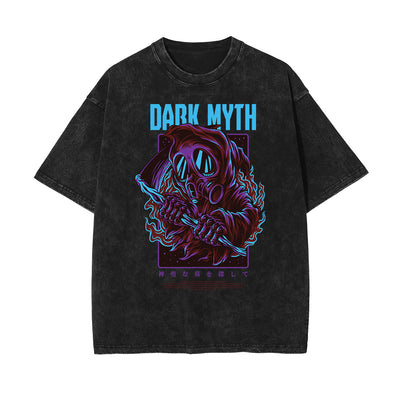 Punk Faded Monster Pattern Tee
