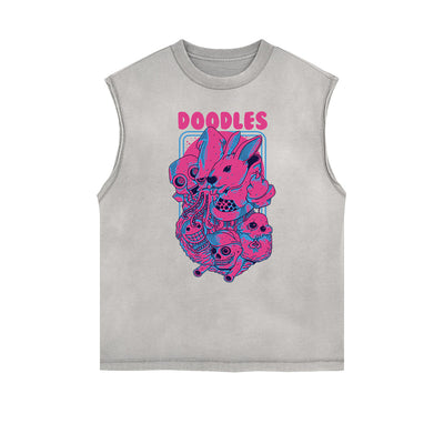 Punk Monster Graphic Muscle Tank