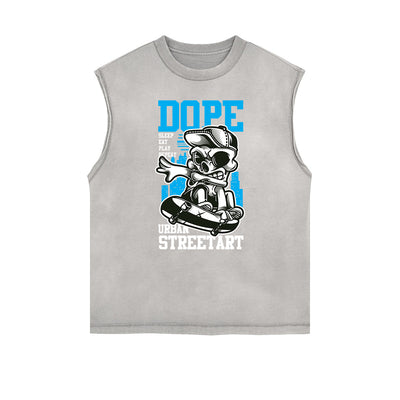 Punk Monster Graphic Muscle Tank