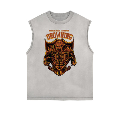 Sleeveless Steampunk Graphic Tee