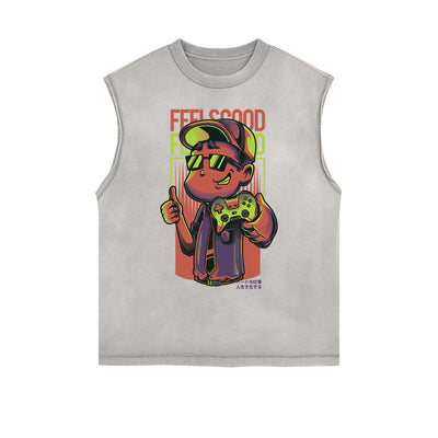 Sleeveless Steampunk Graphic Tee