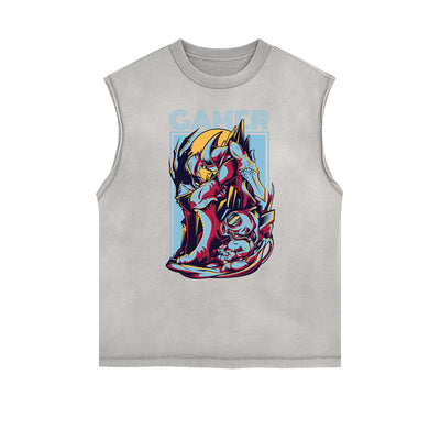 Sleeveless Steampunk Graphic Tee