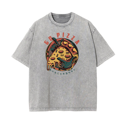 Steampunk Stone Wash Funny Pattern Tee