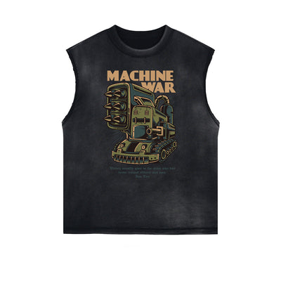 Humorous Cartoon Graphic Muscle Tank