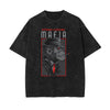 Faded Humorous Cartoon Pattern T Shirt