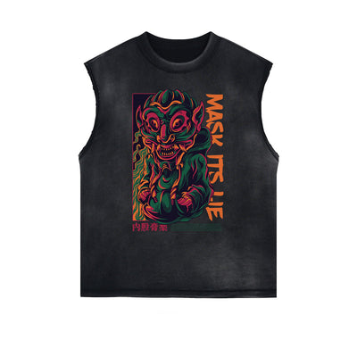 Humorous Cartoon Graphic Muscle Tank