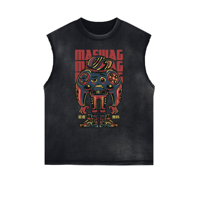 Humorous Cartoon Graphic Muscle Tank
