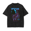 Stone Wash Punk Cartoon Graphic Tee