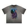Thick Faded Punk Cartoon Pattern Tee