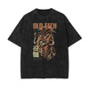 Stone Wash Punk Cartoon Graphic Tee