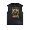 Sleeveless Punk Cartoon Pattern Tee