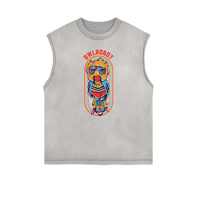 Punk Cartoon Graphic Tank Top