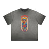 Thick Faded Punk Cartoon Pattern Tee