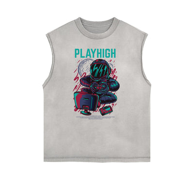 Punk Cartoon Graphic Tank Top