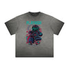 Thick Faded Punk Cartoon Pattern Tee