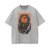Faded Punk Cartoon Pattern T Shirt