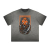 Thick Faded Punk Cartoon Pattern Tee