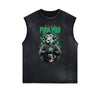 Sleeveless Punk Cartoon Pattern Tee