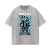 Faded Punk Cartoon Pattern T Shirt