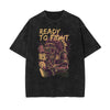 Stone Wash Punk Cartoon Graphic Tee