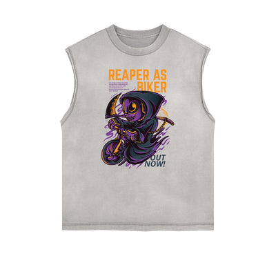 Punk Cartoon Graphic Tank Top