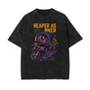 Stone Wash Punk Cartoon Graphic Tee
