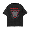 Stone Wash Punk Cartoon Graphic Tee