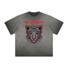 Thick Faded Punk Cartoon Pattern Tee