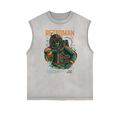 Punk Cartoon Graphic Tank Top