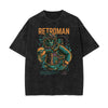 Stone Wash Punk Cartoon Graphic Tee