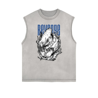 Punk Cartoon Graphic Tank Top