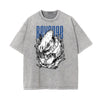 Faded Punk Cartoon Pattern T Shirt