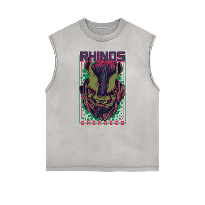 Punk Cartoon Graphic Tank Top