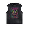 Sleeveless Punk Cartoon Pattern Tee