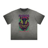 Thick Faded Punk Cartoon Pattern Tee